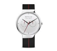 BERING Collezione Max René Orologio Analogico al Quarzo da Polso Uomo, con Cinturino in Silicone e Vetro Zaffiro