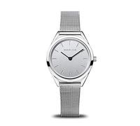 BERING 17031-000 Orologio unisex al quarzo, orologio da polso con cassa in acciaio inossidabile color argento da 31 mm, quadrante color argento, cinturino in maglia milanese, vetro zaffiro, 3 ATM