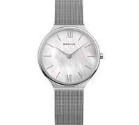 Bering 18434-000 Ultra-Slim 34mm 3ATM Quarzo Unisex Bianco, madreperla Argento