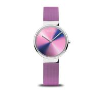 BERING 19031-909 Orologio da polso al quarzo da donna, con cassa in acciaio inossidabile color argento da 31 mm e quadrante multicolore, cinturino in maglia milanese, vetro zaffiro, 5 ATM