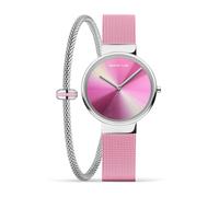 BERING 19031-999-GWP Orologio da polso al quarzo da donna, con cassa in acciaio inossidabile color argento da 31 mm e quadrante multicolore, cinturino in maglia milanese, vetro zaffiro, 5 ATM