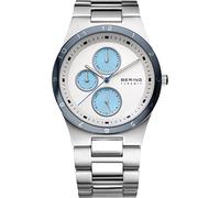 BERING 32339-707 Orologio da polso al quarzo da uomo, cassa in acciaio inox color argento da 39 mm, quadrante bianco, cinturino in acciaio inox, 5 ATM