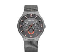 BERING 33441 Orologio da uomo al quarzo, orologio da polso con cassa in acciaio inossidabile da 41 mm, quadrante, cinturino in maglia milanese, vetro zaffiro
