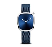 BERING, ,Accessories ,Donna ,Blu ,ONE SIZE Orologio da Polso al Quarzo da Donna in Acciaio Inossidabile Argento-Blu con Bracciale Milanese 18034-307
