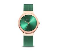 BERING, ,Accessories ,Donna ,Giallo ,ONE SIZE Classico Orologio Slim Design Verde Milanaise