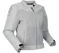 Bering Alias Mesh Giacca tessile moto da donna, Grigio chiaro, Taglia 40