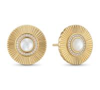 BERING Arctic Flowers - Orecchini a perno in acciaio inox con zirconi