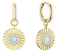 BERING Arctic Flowers, orecchini da donna in acciaio inox, oro, Einheitsgröße, Acciaio inossidabile Zirconia cubica Smalto, Zirconia cubica