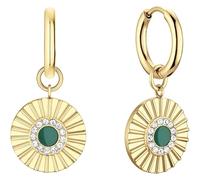 BERING Arctic Flowers, orecchini da donna in acciaio inox, oro, Einheitsgröße, Acciaio inossidabile Zirconia cubica Smalto, Zirconia cubica