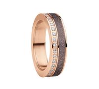 BERING Anello da donna in oro rosa lucido - Arctic Symphony Collection con acciaio inossidabile - Dordogne 10, Acciaio inossidabile, Zirconia cubica