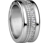 BERING Arctic Symphony Collection Volga 7 - Anello da donna in acciaio inox, finitura lucida, color argento