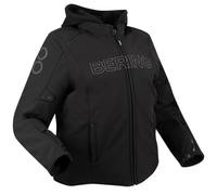 Bering Davis Queen Size impermeabile Giacca tessile moto da donna, nero, taglia 48 per donne