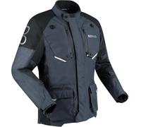 Bering Calgary impermeabile Moto Tessile Giacca, nero-grigio, taglia 4XL per maschi
