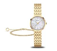 BERING Classic - Set di orologi da donna dorati, quadrante in madreperla, 26 mm