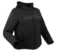 Bering Davis Queen Size Donna giacca impermeabile in tessuto nero, taglia 42