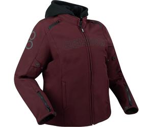 Bering Davis Queen Size impermeabile Giacca tessile moto da donna, Rosso Borgogna, Taglia W-40