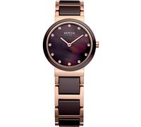 Bering Orologio Donna 11422-765 – Analogico Quarzo, Acciaio/Ceramica, Vetro zaffiro, Marrone