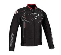 BERING Giacca da moto Guardian nero bianco rosso
