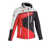 BERING Giacca da moto Softshell Racing grigio rosso bianco L