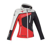 BERING Giacca da moto Softshell Racing Lady grigio rosso bianco T1 = 38