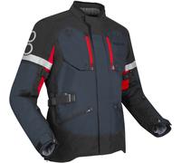 Bering Halifax 17353 impermeabile Giacca tessile moto, nero-grigio-rosso, taglia M per maschi