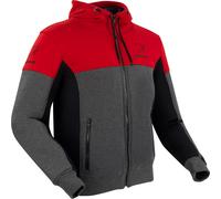 Bering Hoodiz Vented, giacca in tessuto 3XL male Grigio Scuro/Nero/Rosso