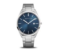 BERING Montre ultra slim acier cadran bleu