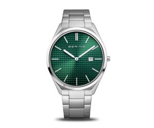 BERING Montre ultra slim acier cadran vert