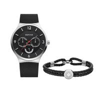 BERING Orologio Analogico al Quarzo Uomo con Cinturino in Acciaio Inossidabile 33441-102-GWP