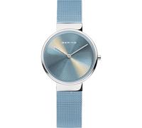 BERING Orologio analogico rotondo da donna con quadrante blu 19031-308