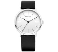 BERING Orologio da polso da donna analogico al quarzo, collezione Classic con cinturino in pelle di vitello e vetro zaffiro