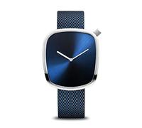 BERING 18040-307 Orologio unisex al quarzo, orologio da polso con cassa in acciaio inossidabile color argento da 40 mm e quadrante blu, cinturino in maglia milanese, vetro zaffiro, 3 ATM