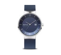 BERING - Orologio Solare Uomo 39 mm 5 ATM Solare Slim Design Bracciale Milanese 14639-307 - - Accessories - Uomo - Blu - ONE SIZE