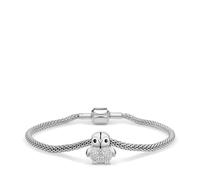BERING Polar Animals - Bracciale da donna con ciondolo a forma di pinguino, 18.0 Centimeters, Acciaio inossidabile acciaio inossidabile zirconi, Zirconia cubica