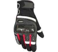 Bering Raid Guanti da moto, nero-bianco-rosso, taglia S