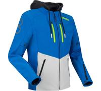Bering Rotor, giacca tessile impermeabile XL male Blu/Grigio Chiaro/Giallo Fluo