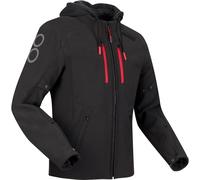 Bering Rotor Softshell impermeabile Giacca tessile moto, nero-rosso, taglia 2XL per maschi