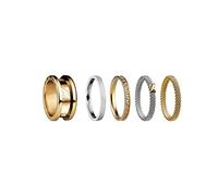 BERING, Set di Anelli Intercambiabili da Donna, in Argento e Oro con L'Esclusivo Sistema Twist & Change, Symphony-Set-E