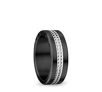 BERING, Set di Anelli Intercambiabili da Donna, in Nero e Argento con L'Esclusivo Sistema Twist & Change, Colorado