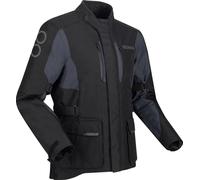 Bering Siberia King Size impermeabile Giacca tessile moto, nero-grigio, taglia 4XL per maschi