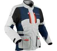 Bering Siberia impermeabile Giacca tessile moto da donna, grigio-rosso-blu, taglia 40 per donne