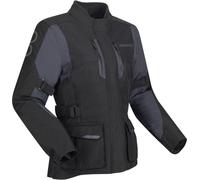 Bering Siberia impermeabile Giacca tessile moto da donna, nero-grigio, taglia 48 per donne
