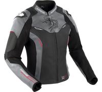 Bering Snap, giacca di pelle donna T2 male Nero/Grigio/Bianco/Rosso