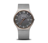 BERING Uomo Analogico Solare Orologio con Cinturino in Acciaio inossidabile Cinturino e Vetro zaffiro 14440-073-A