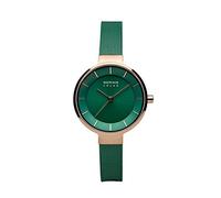 BERING Solar 14631-Charity Orologio da polso da donna, cassa in acciaio inossidabile color oro rosa da 31 mm e quadrante verde, cinturino in maglia milanese, vetro zaffiro, 5 ATM