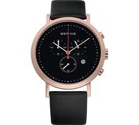 BERING Unisex Analogico Quarzo Classic Orologio con Cinturino in Pelle di vitello Cinturino e Vetro zaffiro 10540-462