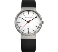BERING Unisex Analogico Quarzo Titanium Orologio con Cinturino in Pelle di vitello Cinturino e Vetro zaffiro 11036-404