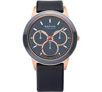 BERING Uomo Analogico Quarzo Ceramic Orologio con Cinturino in Pelle di vitello Cinturino e Vetro zaffiro 33840-467