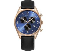 BERING Uomo Analogico Quarzo Classic Orologio con Cinturino in Pelle di vitello Cinturino e Vetro zaffiro