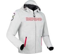 Bering Warwick, giacca tessile impermeabile XL male Grigio Chiaro/Rosso